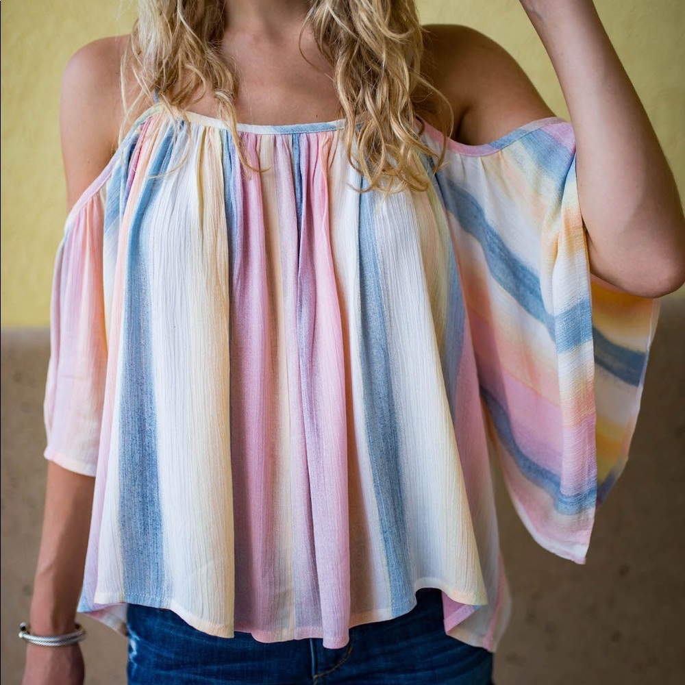 Billabong Off The Shoulder Top Shirt Blouse